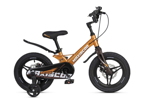 Велосипед Maxiscoo Space Deluxe 14 (2025) (98-110 см), оранжевый