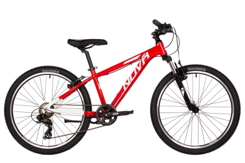 Велосипед Novatrack Extreme 7.V 24 (2025), рама 13" (130-155 см), красный-белый