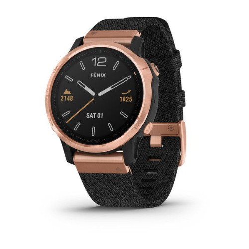 Часы GARMIN Fenix 6S Sapphire (Rose Gold/Black Nylon Band)
