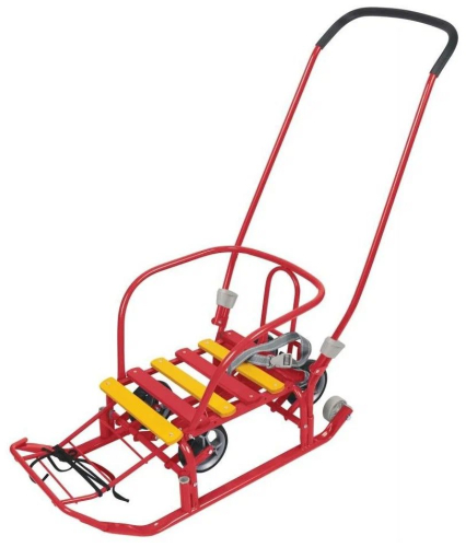 Санки детские НИКА Тимка 3К универсал с укороченной базой для катания, алый