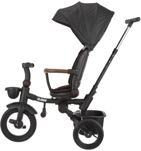 Велосипед трехколесный Slider Eva HM-618, складной, с ручкой управления (92-98 см), черный