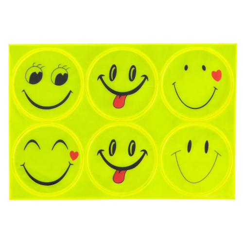 Светоотражатель STG  комлект наклеек "Смайлы".