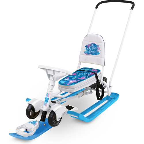 Снегокат НИКА Тимка спорт 6, с бабочками на темном, ТС6/БТ