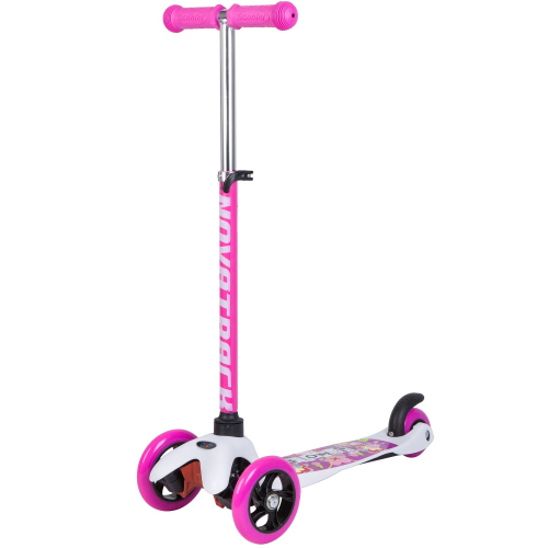 Самокат-кикборд Novatrack Disco-kids Basic (2018), розовый