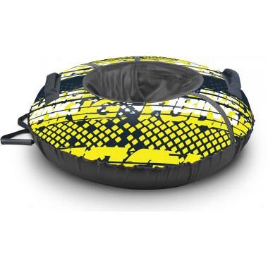 Тюбинг 85 см принтованный, желто-черный