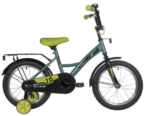 Велосипед Foxx Brief 16 (2025) (98-110 см), зелено-голубой