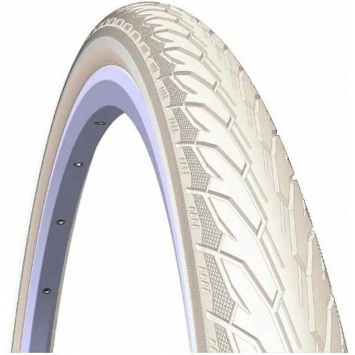 Покрышка Mitas Flash V66, 700x40c, ETRTO 42-622, светоотрожающая полоса, кремовый