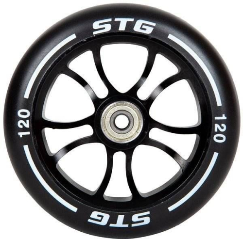Колесо STG Х105170, PU 120mm для трюковых самокатов с алюминиевым ободом 1шт, черный