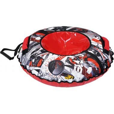 Тюбинг 95 см принтованный, красный