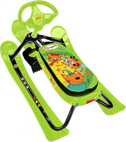 Снегокат Ника-кросс СНК/ТК, Три кота, зеленый