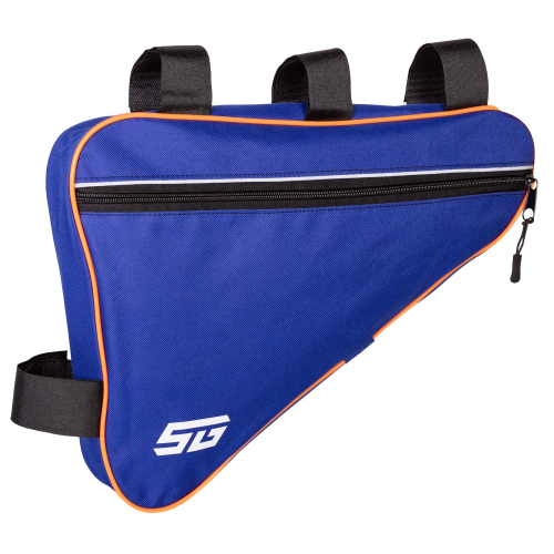Велосумка под раму STG FB-001, размер 40х27х6 см, василёк/оранжевый