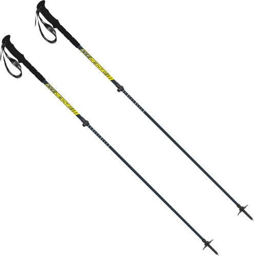 Палки лыжные KV+ Vento ST 2 Section 100% Carbon Top, 30% Carbon Bottom (115-145 cm), 23P024Q, черный