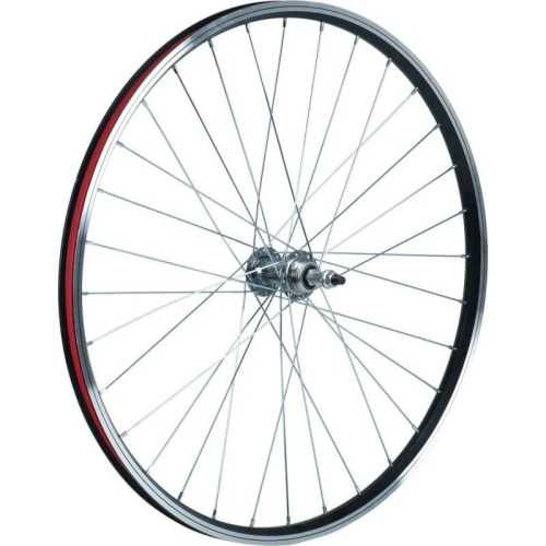 Колесо 26" зад, двустен.обод 32 отв., втулка сталь под V-brake, под трещетку, пром.подшипники