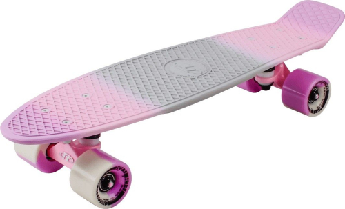 Скейтборд круизер Tech Team Multicolor 22, розовый с серым