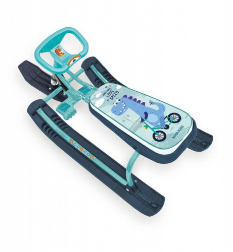 Снегокат Тимка спорт 1 ТС1+/Д высокий с динозавром /Ника/, голубой
