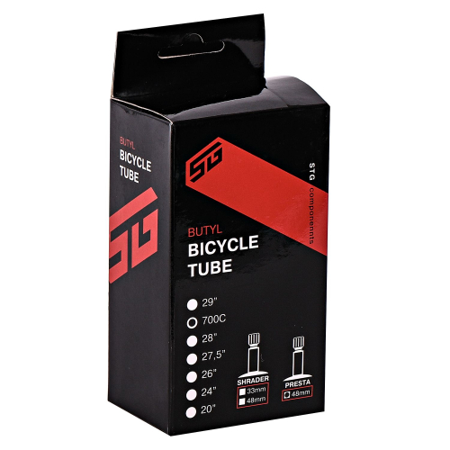 Камера велосипедная бутиловая STG 700СХ25/45с