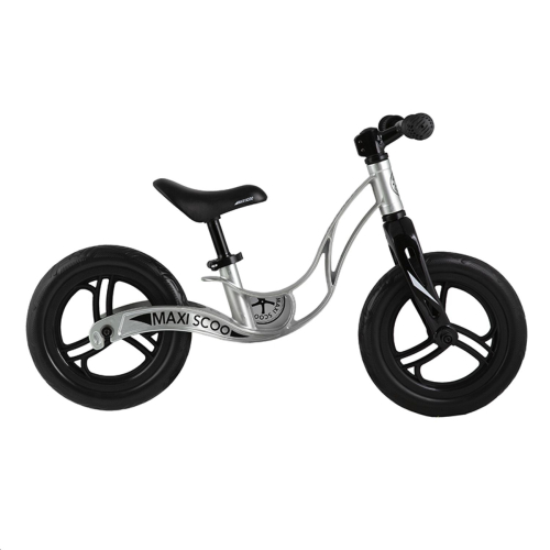 Беговел Maxiscoo Rocket Стандарт Плюс 12" (2022) (92-98 см), серебристый