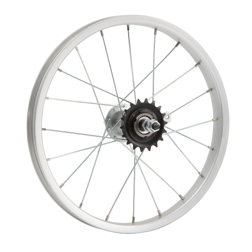 Колесо 16" заднее(без резины), одинарный алюм.обод 20 отв, втулка сталь DACHAN, гайка