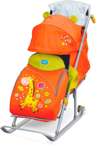 Санки-коляска "Ника детям 5",  НД5, оранжевый