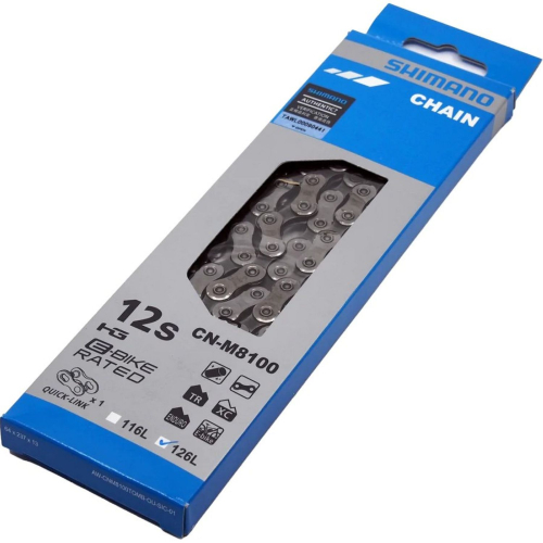 Цепь Shimano XT M8100, 12ск, 126 зв., с замком, ICNM8100126Q