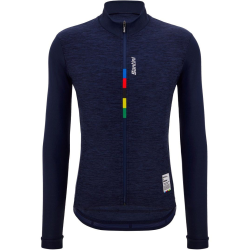 Веломайка с длинным рукавом утеплённая Santini UCI Official - Pure LS Fleece Jersey