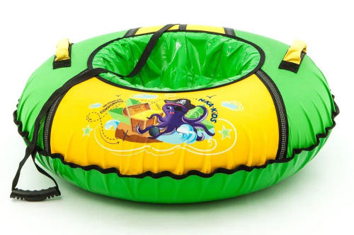 Тюбинг 85 см с рисунком, желто-зеленый