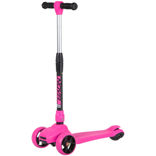 Самокат-кикборд Novatrack RainBow Car (2020), розовый