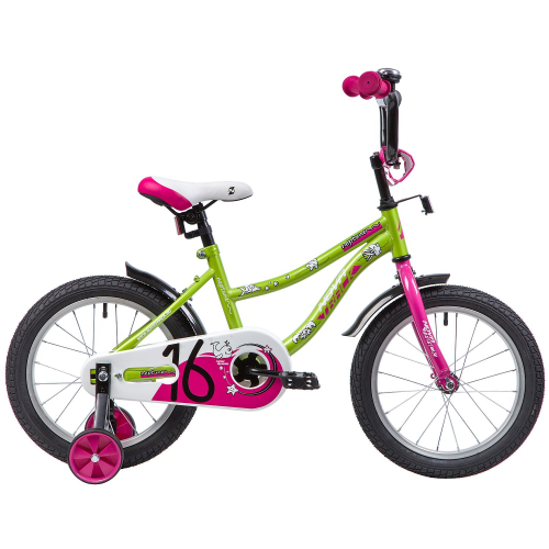 Велосипед NOVATRACK NEPTUNE 16" (2019), рама 10.5" (98-110 см), зеленый