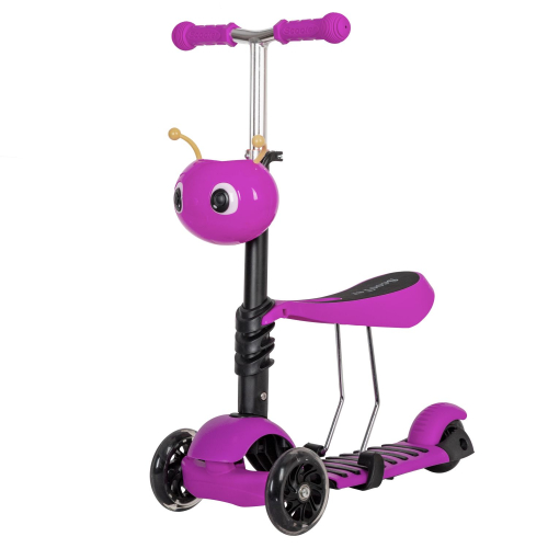 Самокат-кикборд Novatrack Disco-kids Saddle (2019), розовый