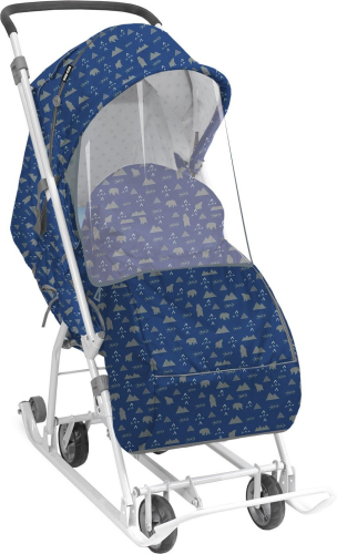 Санки-коляска комбинированная НИКА Наши детки 3-1К, принт северный