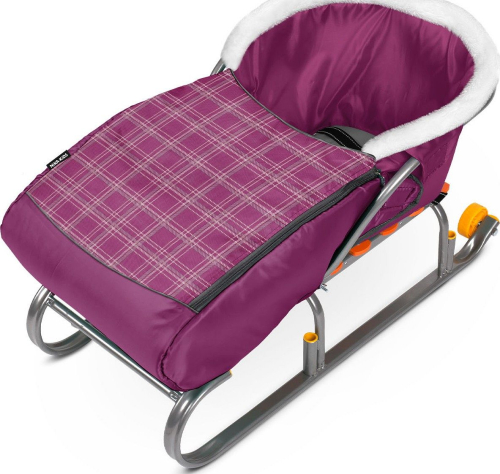 Сиденье-матрац для санок универсальное Ника СС3-2, красный в джинсовом стиле
