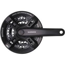 Шатуны Shimano Tourney M171, 170мм, кв, 42/34/24, защ, черн. Шатуны Shimano Tourney M171, 170мм, кв, 42/34/24, защ, черн.