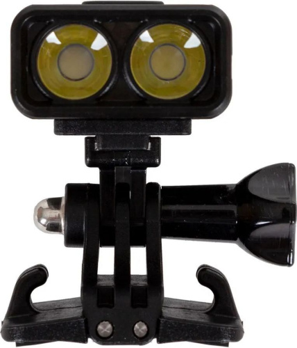 Фонарь передний (задний) STG BC-FL1685 с креплением на шлем, 200 lm, 800 mAh, USB, черный, черный