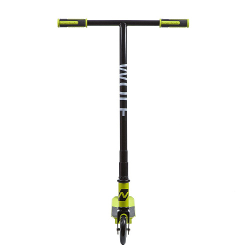 Самокат NOVATRACK WOLF 110 Plastic EL (2019), черный-зеленый