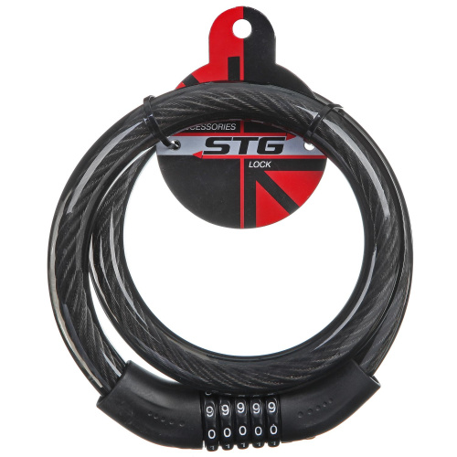 Замок STG, трос спиральный диам.25х100см