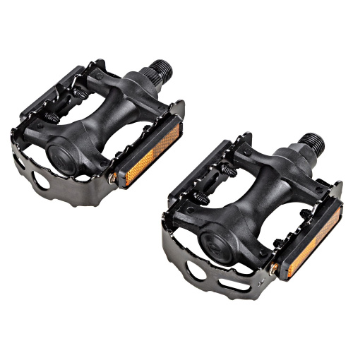 Педали FP-917, ось 9/16", пласт. корпус со стальной рамкой, черные