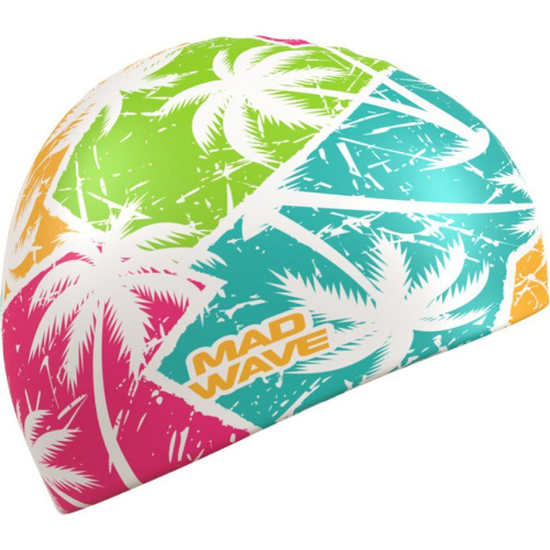 Шапочка силиконовая Mad Wave Tropic, белый