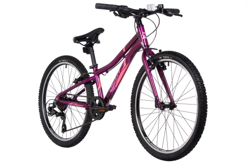 Велосипед Novatrack Novara 6.V 24 (2025), рама 10" (130-155 см), фиолетовый