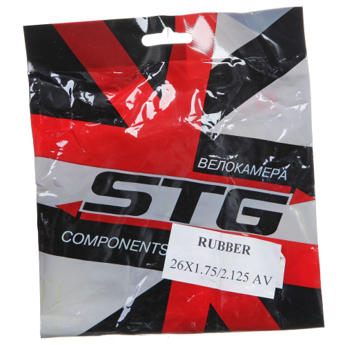 Камера велосипедная STG, резиновая,26Х1,75/2,125 автониппель 33мм