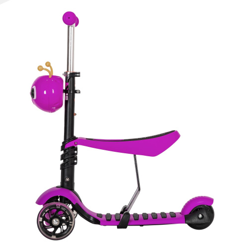 Самокат-кикборд Novatrack Disco-kids Saddle (2019), розовый