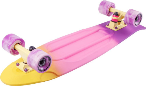 Скейтборд Tech Team Tricolor 27", розовый