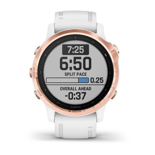 Часы GARMIN Fenix 6S Pro (Rose Gold/White Band)