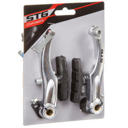 Комплект тормозов V-brake STG 7 HJ-612AD7-BK, серебристый Комплект тормозов V-brake STG 7 HJ-612AD7-BK, серебристый
