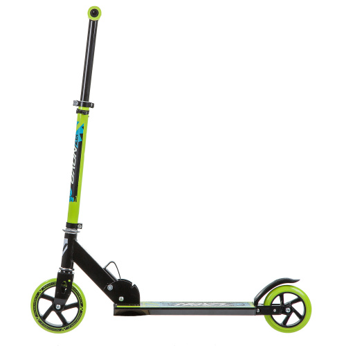 Самокат NOVATRACK JUNGLE 145 Steel (2019), черный-зеленый