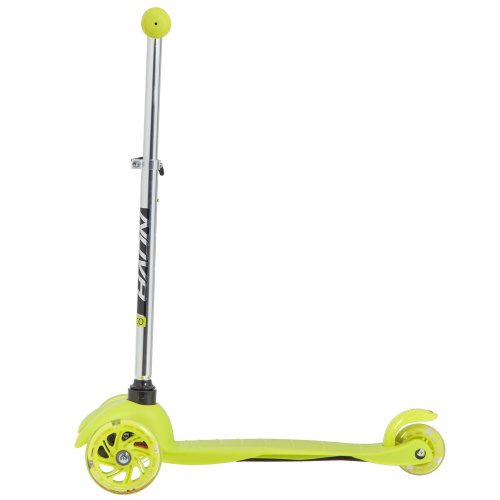 Самокат-кикборд Novatrack Disco-kids Basic Girl (2020), лимонный