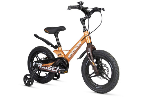 Велосипед Maxiscoo Space Deluxe 14 (2025) (98-110 см), оранжевый