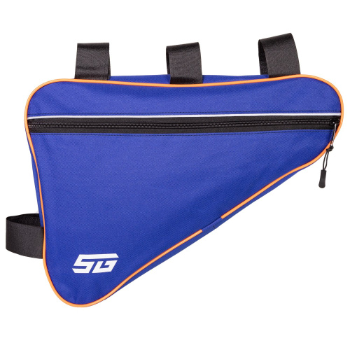 Велосумка под раму STG FB-001, размер 40х27х6 см, василёк/оранжевый