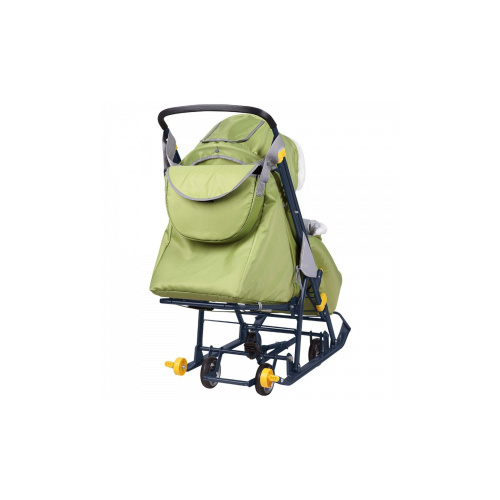 Санки-коляска "Наши Детки 2" Летчик, оливковый