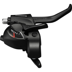 Шифтер Shimano Tourney ST-EF41-7R, 7 скоростей, правый, с ручкой тормоза V-Brake, 2-8122, черный Шифтер Shimano Tourney ST-EF41-7R, 7 скоростей, правый, с ручкой тормоза V-Brake, 2-8122, черный