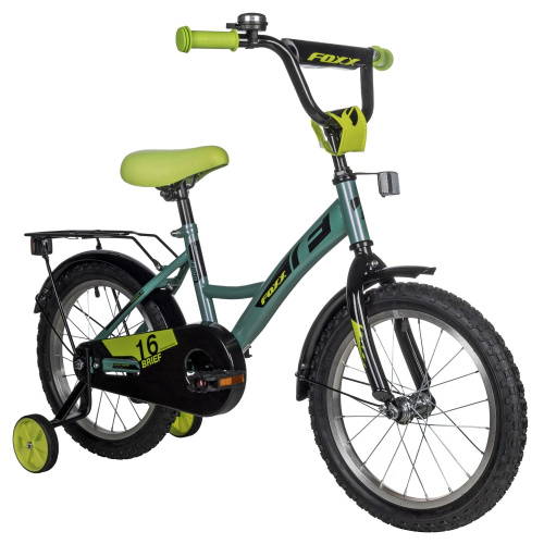 Велосипед Foxx Brief 16 (2025) (98-110 см), зелено-голубой